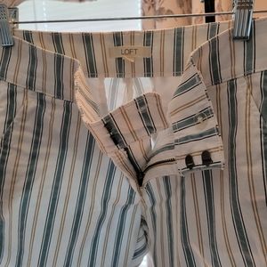 LOFT striped , pants, size 10 petite, cropped
